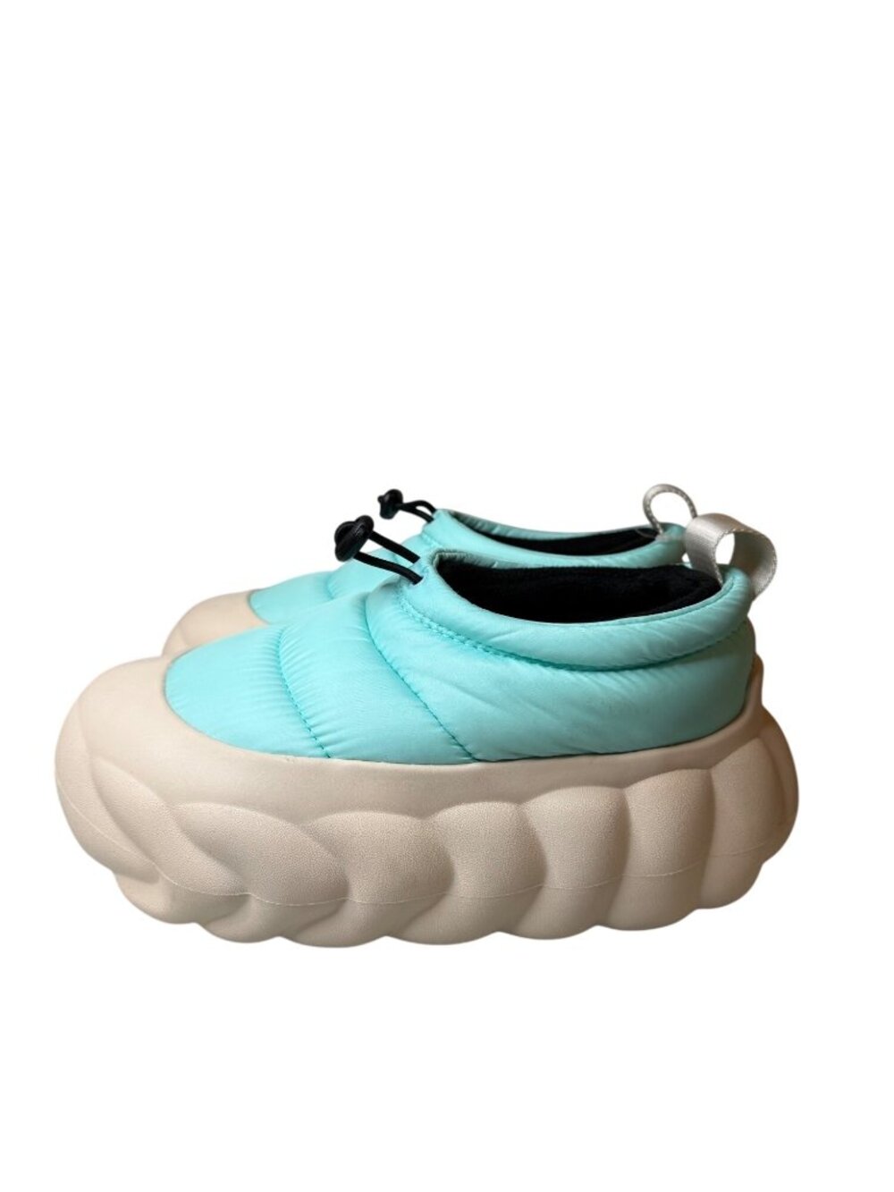 Crocs Overpuff Shorty Boots Aquamarine Mens 5 Womens 7 Insulated Pull-On Clogs